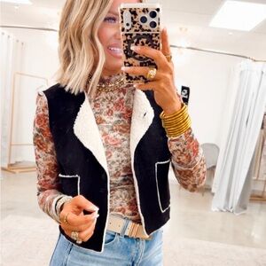 Double Zero Black and Cream Vest